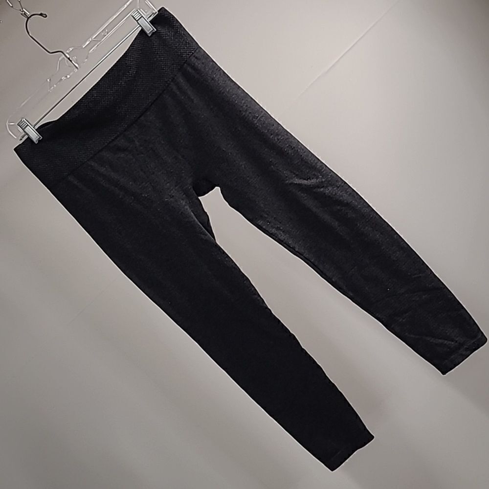 Dark gray poly spandex blend leggings